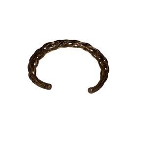 Iris Apfel & Bajalia Braided Brass Cuff Bracelet Inspired Bohemian Chic